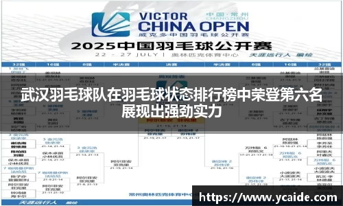 武汉羽毛球队在羽毛球状态排行榜中荣登第六名展现出强劲实力